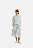 Color-Blocked Long Sleeve Crew Neck Top