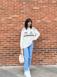DAXUEN Oversized long sleeve t-shirt with graphics — model photo