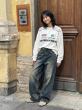 DAXUEN Oversized long sleeve t-shirt with graphics
