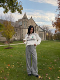 DAXUEN Oversized long sleeve t-shirt with graphics — model photo