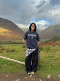 DAXUEN BLACKENERGY oversized short-sleeved t-shirt — model photo