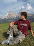DAXUEN Oversized BLACKENERGY graphic t-shirt — model photo