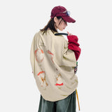 DAXUEN Oversized Apple Core Graphic Tee