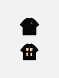 DAXUEN Oversized Apple Core Graphic Tee