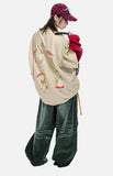 DAXUEN Oversized Apple Core Graphic Tee