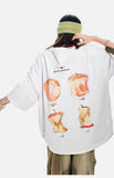 DAXUEN Oversized Apple Core Graphic Tee