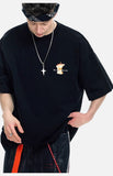 DAXUEN Oversized Apple Core Graphic Tee