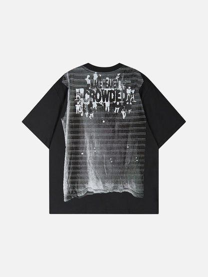 DAXUEN Oversized short-sleeved graphic T-shirt in black or white