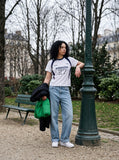 DAXUEN Short sleeve athletic top with color blocking — model photo