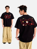 DAXUEN Oversized Bold Lettering Graphic Tee
