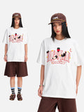 DAXUEN Oversized Bold Lettering Graphic Tee