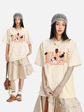 DAXUEN Oversized Bold Lettering Graphic Tee