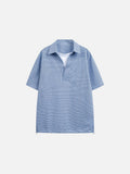 DAXUEN blue and white gingham popover shirt