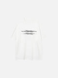 Blurred Line Graphic Oversized T-Shirt