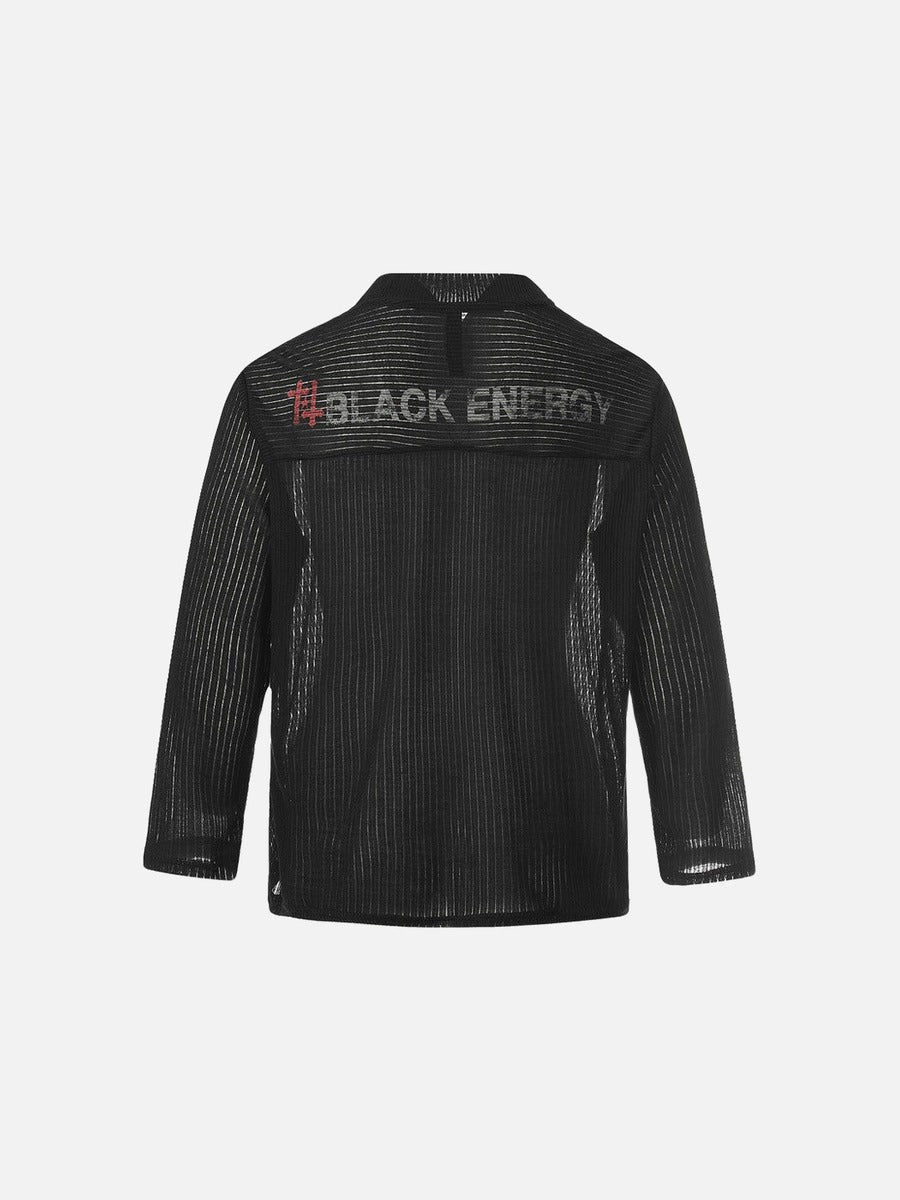 DAXUEN Long-sleeved V-neck top with graphic prints