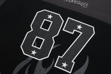DAXUEN grey and black long-sleeve top with flame graphic