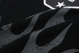 DAXUEN grey and black long-sleeve top with flame graphic