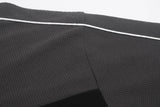 DAXUEN grey and black long-sleeve top with flame graphic