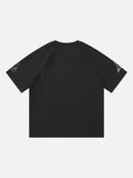 DAXUEN black bold 'a b o' graphic short-sleeve T-shirt