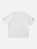 DAXUEN black bold 'a b o' graphic short-sleeve T-shirt