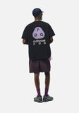 DAXUEN black oversized abstract three-part graphic tee