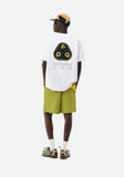 DAXUEN black oversized abstract three-part graphic tee