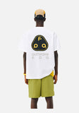 DAXUEN black oversized abstract three-part graphic tee
