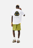 DAXUEN black oversized abstract three-part graphic tee