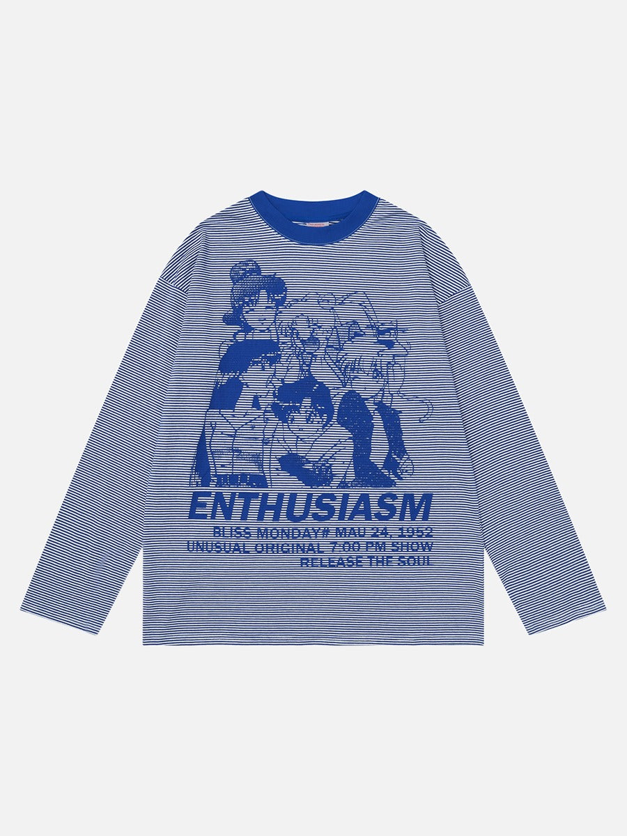 DAXUEN white oversized animated-characters graphic long-sleeve tee