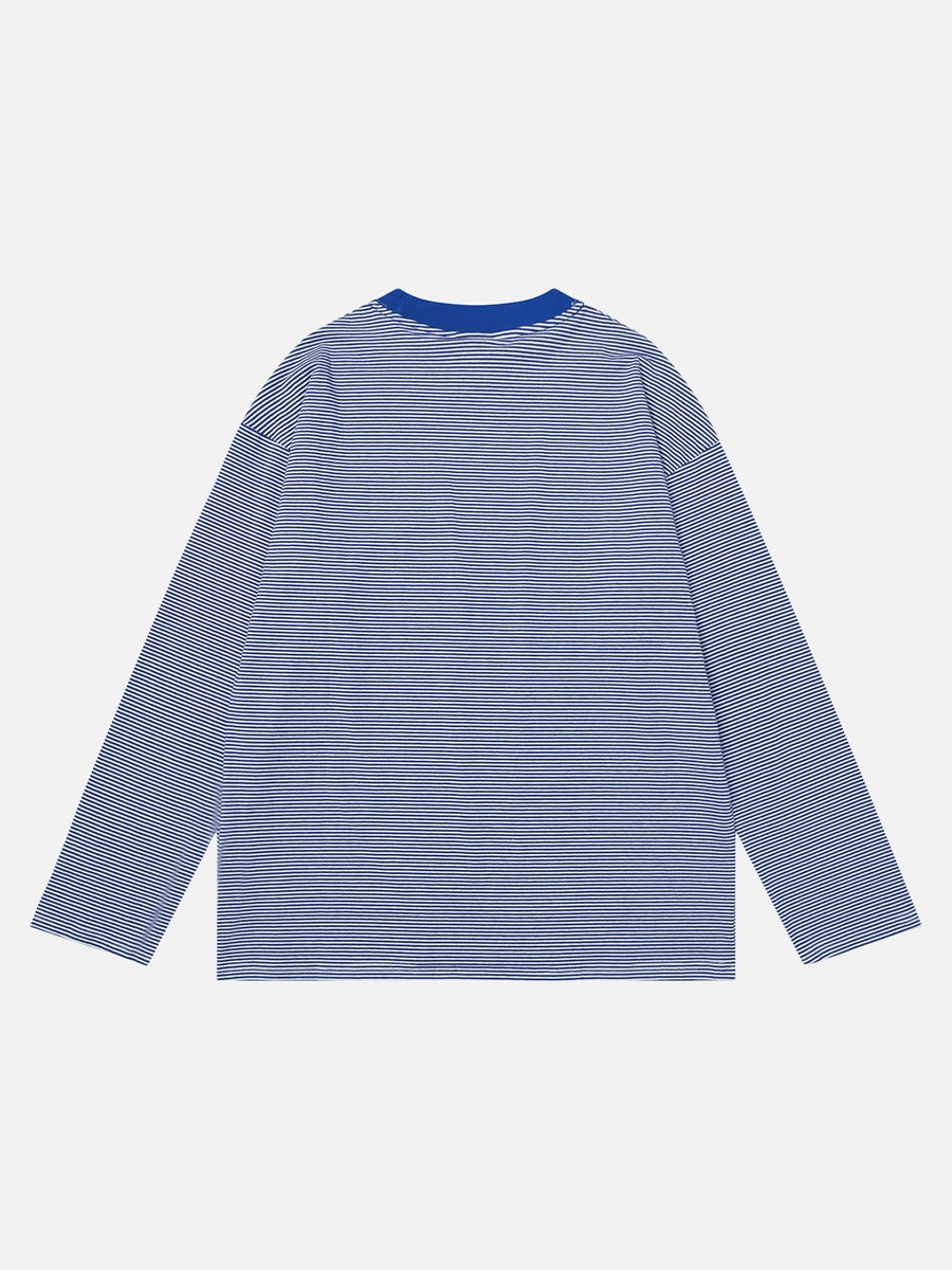 DAXUEN white oversized animated-characters graphic long-sleeve tee