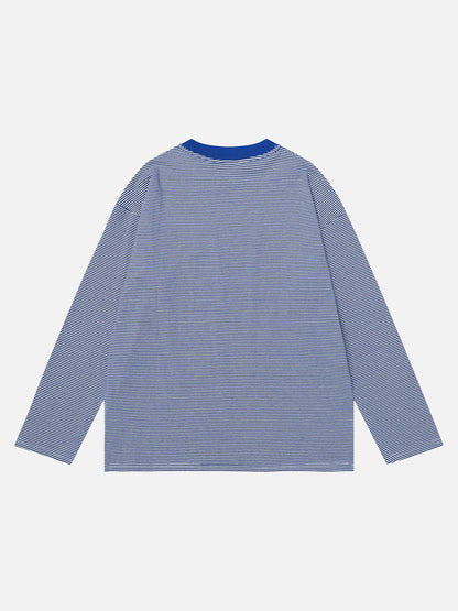 DAXUEN white oversized animated-characters graphic long-sleeve tee