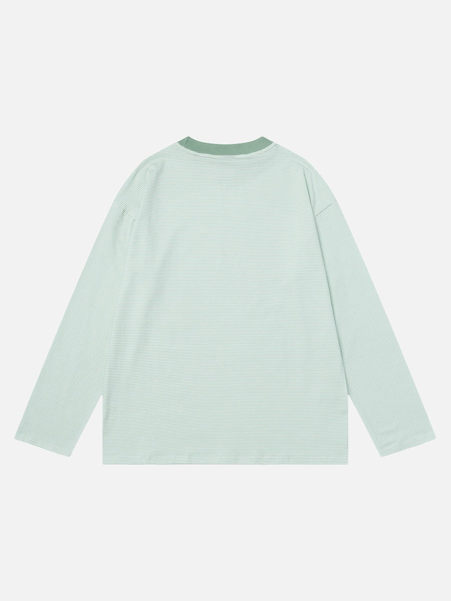 DAXUEN white oversized animated-characters graphic long-sleeve tee