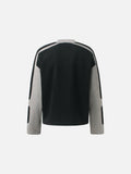 DAXUEN light brown and black bold graphic long-sleeve top