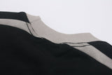 DAXUEN light brown and black bold graphic long-sleeve top