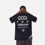DAXUEN black oversized bold-back graphic tee