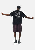 DAXUEN black oversized bold-back graphic tee