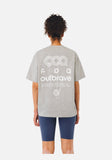 DAXUEN black oversized bold-back graphic tee
