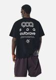 DAXUEN black oversized bold-back graphic tee
