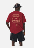 DAXUEN black oversized bold-back graphic tee
