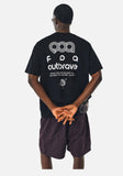DAXUEN black oversized bold-back graphic tee