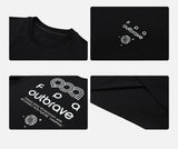 DAXUEN black oversized bold-back graphic tee