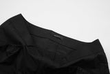 DAXUEN black wide-leg cargo trousers with pockets