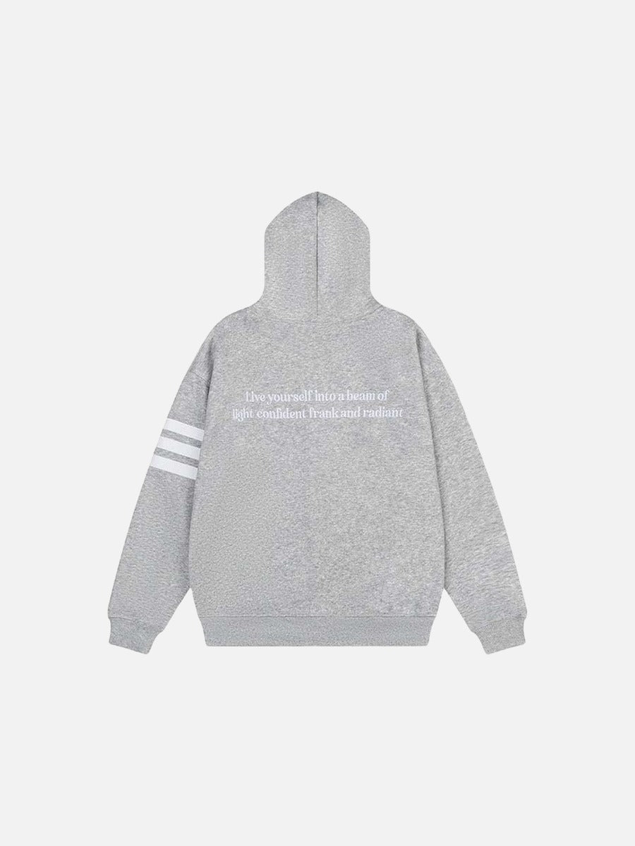 DAXUEN Full-zip hooded sweatshirt with graphic details