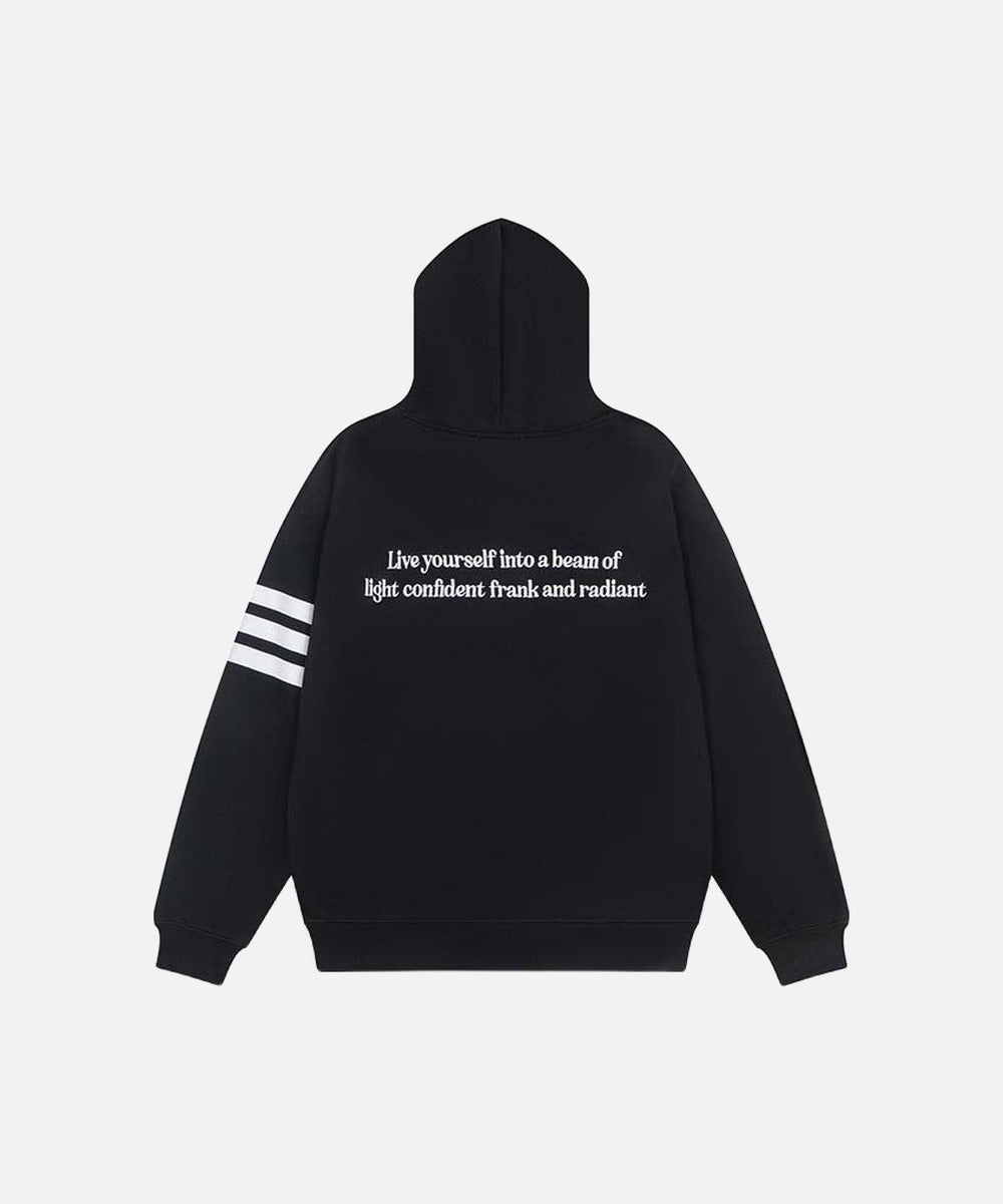 DAXUEN Full-zip hooded sweatshirt with graphic details