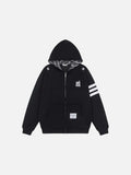 DAXUEN Full-zip hooded sweatshirt with graphic details