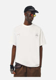 DAXUEN white oversized bold block lettering graphic tee