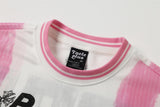 DAXUEN white long-sleeve jersey with bold brushstroke graphics