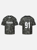 DAXUEN dark camouflage oversized jersey top