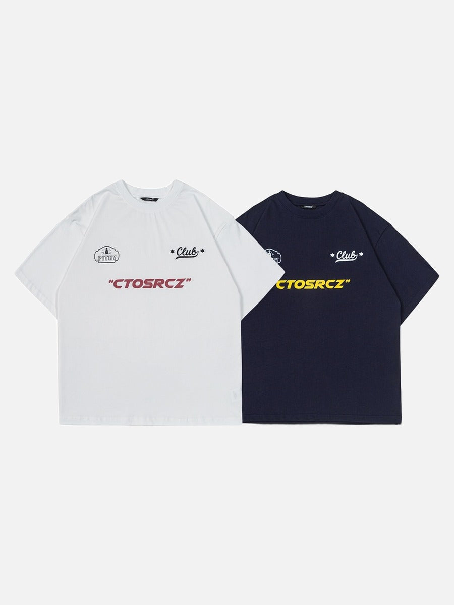 DAXUEN white oversized cloud graphic tee