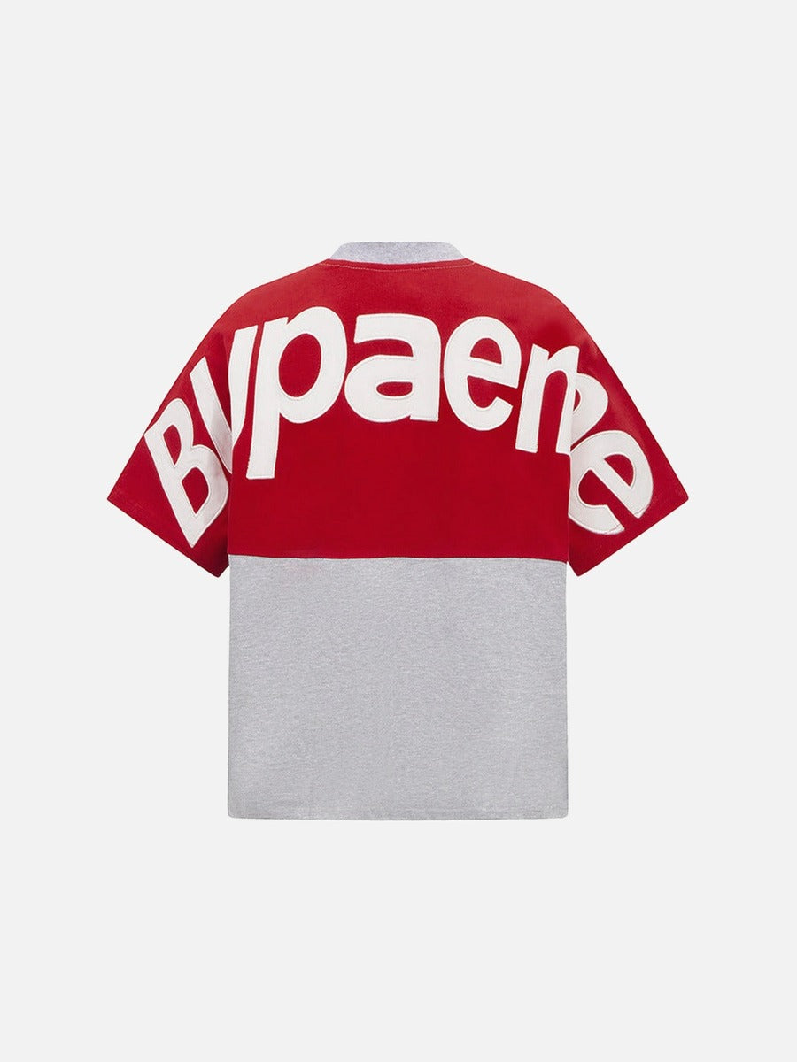 DAXUEN Color-blocked and raglan sleeve short-sleeve t-shirts